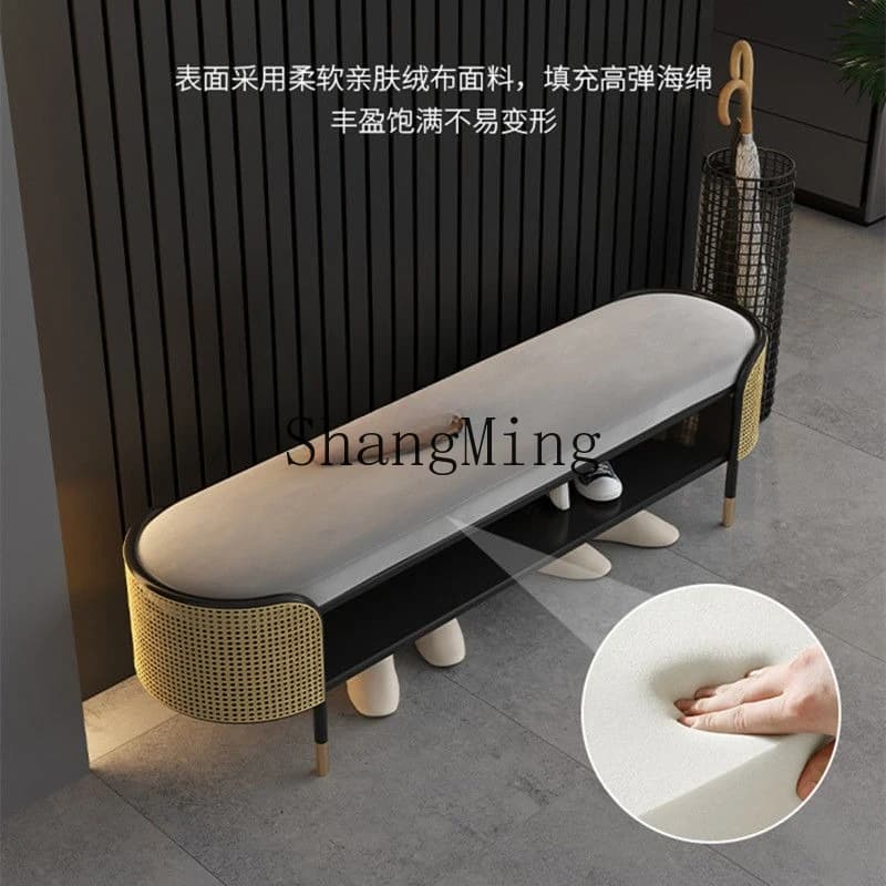 SM light luxury shoe changing stool can be sat at the door, shoe wearing bench, bedroom, bedside sofa chair