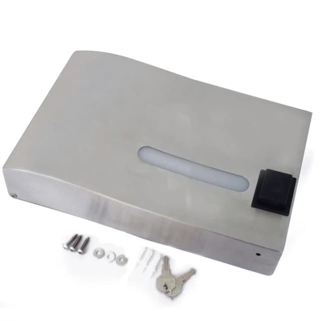 Hardware Appliance 1200ml Satin Stainless Steel Manual Mouthwash Dispenser With 1oz Cup