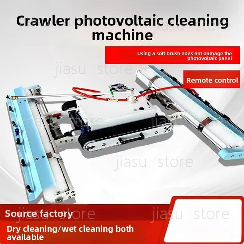 PV Panel Cleaning Robot Remote Controlled Crawler Type Solar Power Cleaning Machine