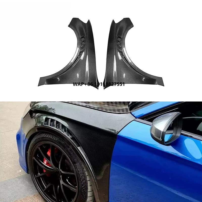 KB Style Carbon Fiber Fenders for A3 S3 Upgrade Car Side Vent Air Flow Body Kits with Intake Fender Inlet