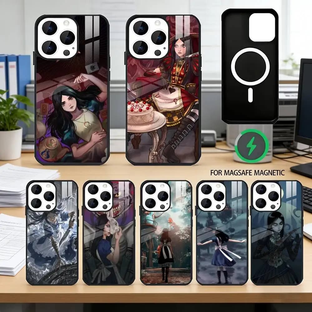 A-Alice M-Madness R-Returns  Phone Case For iPhone17,16,15,14,13,12,11 Plus,Pro Magnetic with Magsafe Wireless Charging
