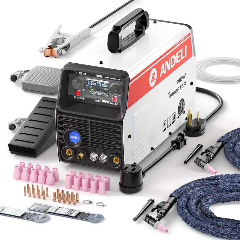 ANDELI USA EU MEXICO Free Shipping AC DC LCD 110V/220V 200AMP TIG Aluminum Welding Machine