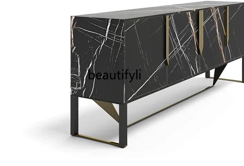 yj9 Postmodern light luxury style imitation marble pattern simple design living room TV cabinet entrance decorative cabinet