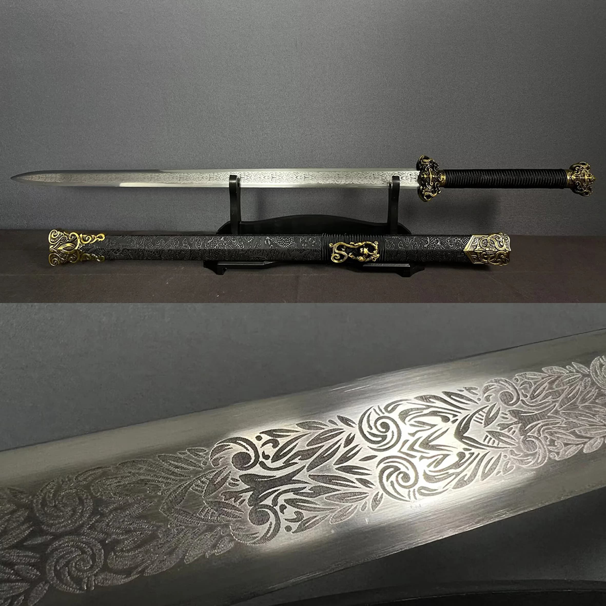 106cm Middle Ages Chinese Kung Fu Martial Arts Samurai Sword Sharp katana Battle readiness Ninja knight's gift Full tang