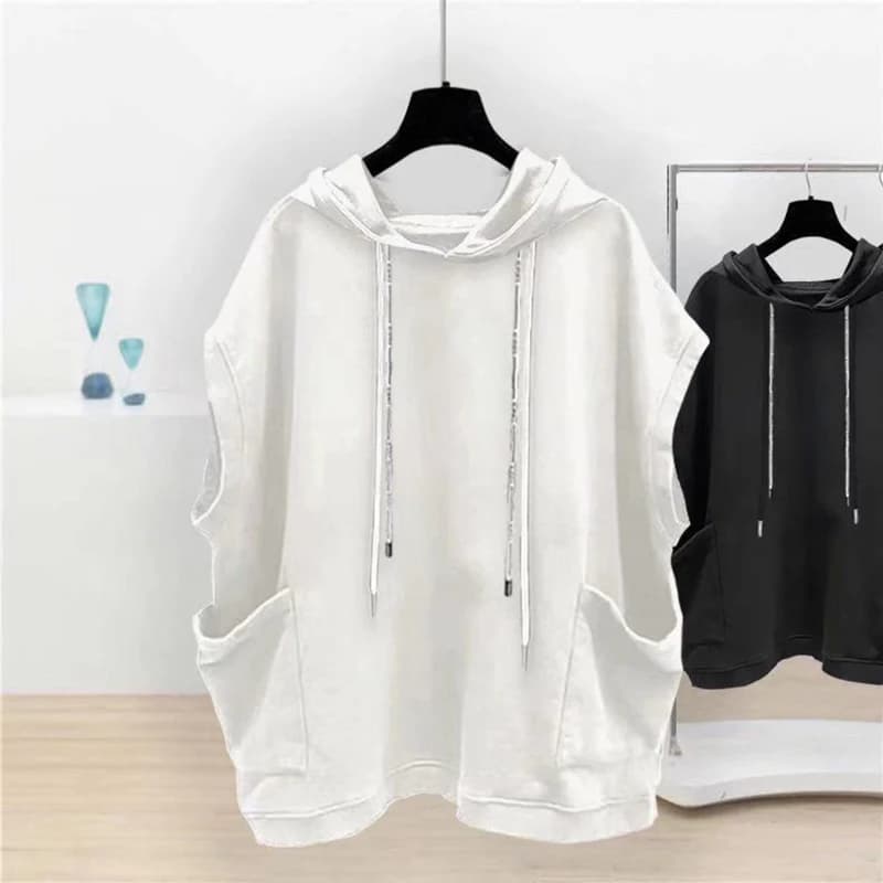 High Quality Pocket Hooded Cotton Sleeveless Shrug Oversized T Shirts Men New Arrival Korean Casual Clothing Top Cool Streetwear