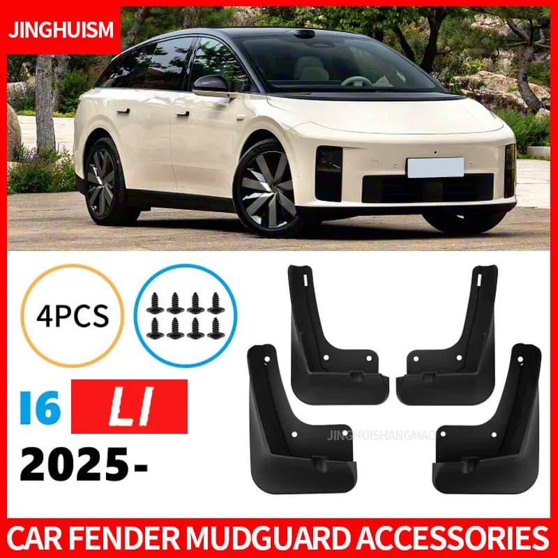 For Lixiang Leading ideal i6 2025 Mudguards Fenders Black ABS Material Auto Tire Protection Vehicle Exterior Styling Accessory