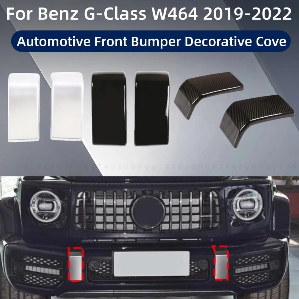 Car upgrade Chrome Car Accessories Automotive Front Bumper Decorative Cover Trim Paste Style For Benz G-Class W464 2019-2022