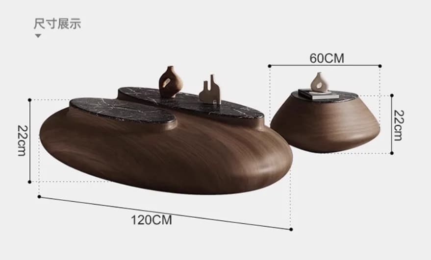 m Medieval style special-shaped coffee table living room household size apartment design, veneer, table m