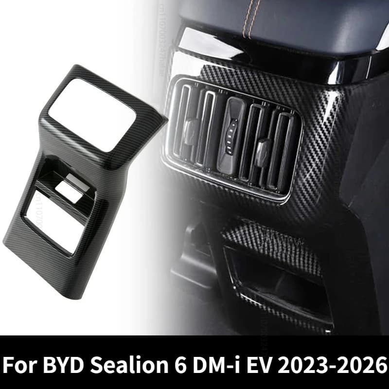 Rear Console Center Air Conditioner Vent Outlet Frame Cover Trim 1pcs For BYD Song Plus DM-i EV / Sealion 6 / Seal U 2023-2026