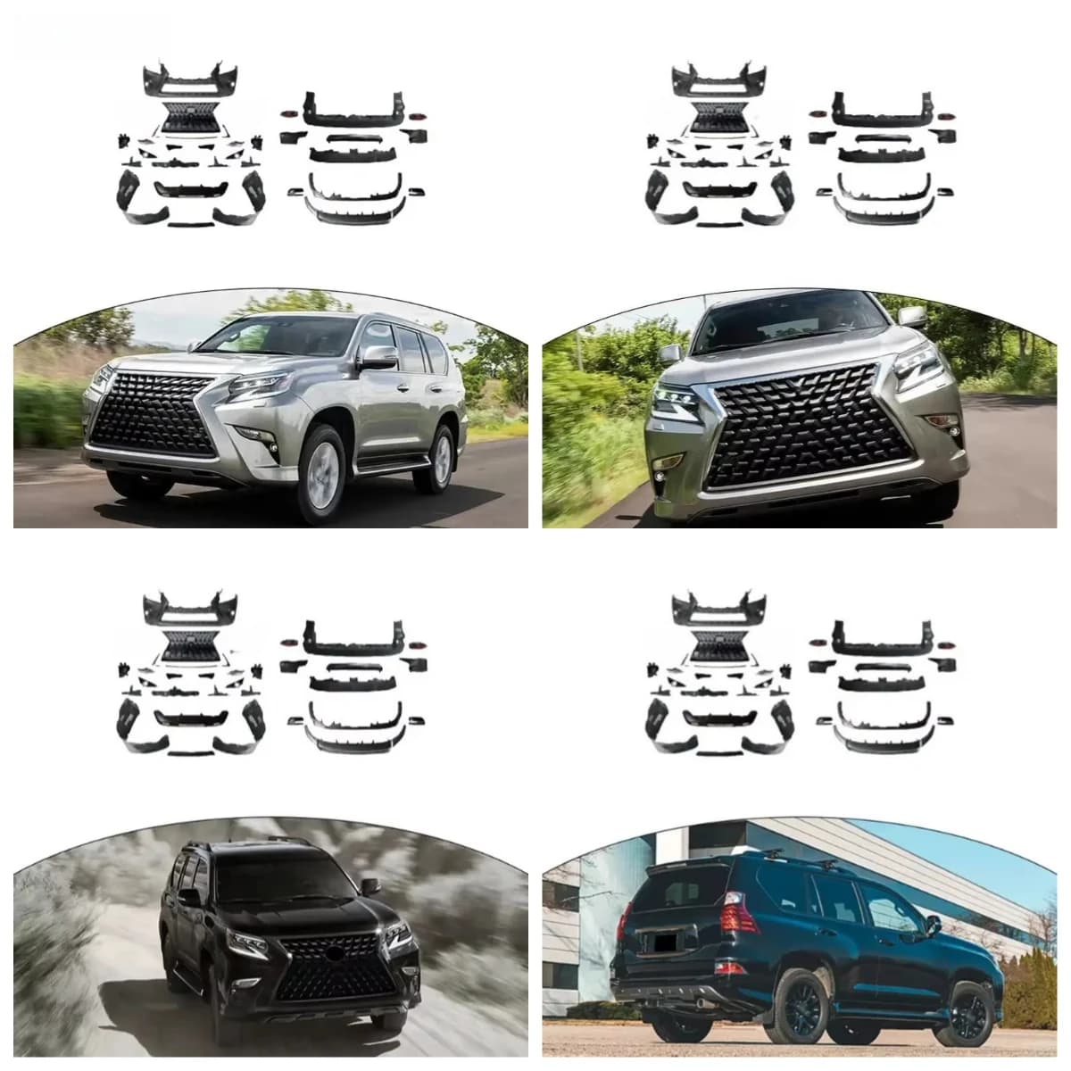 Stlf Car Body Kit Modified Bumper Grille Body Kits For Gx 2010-2019 Upgrade To 2020