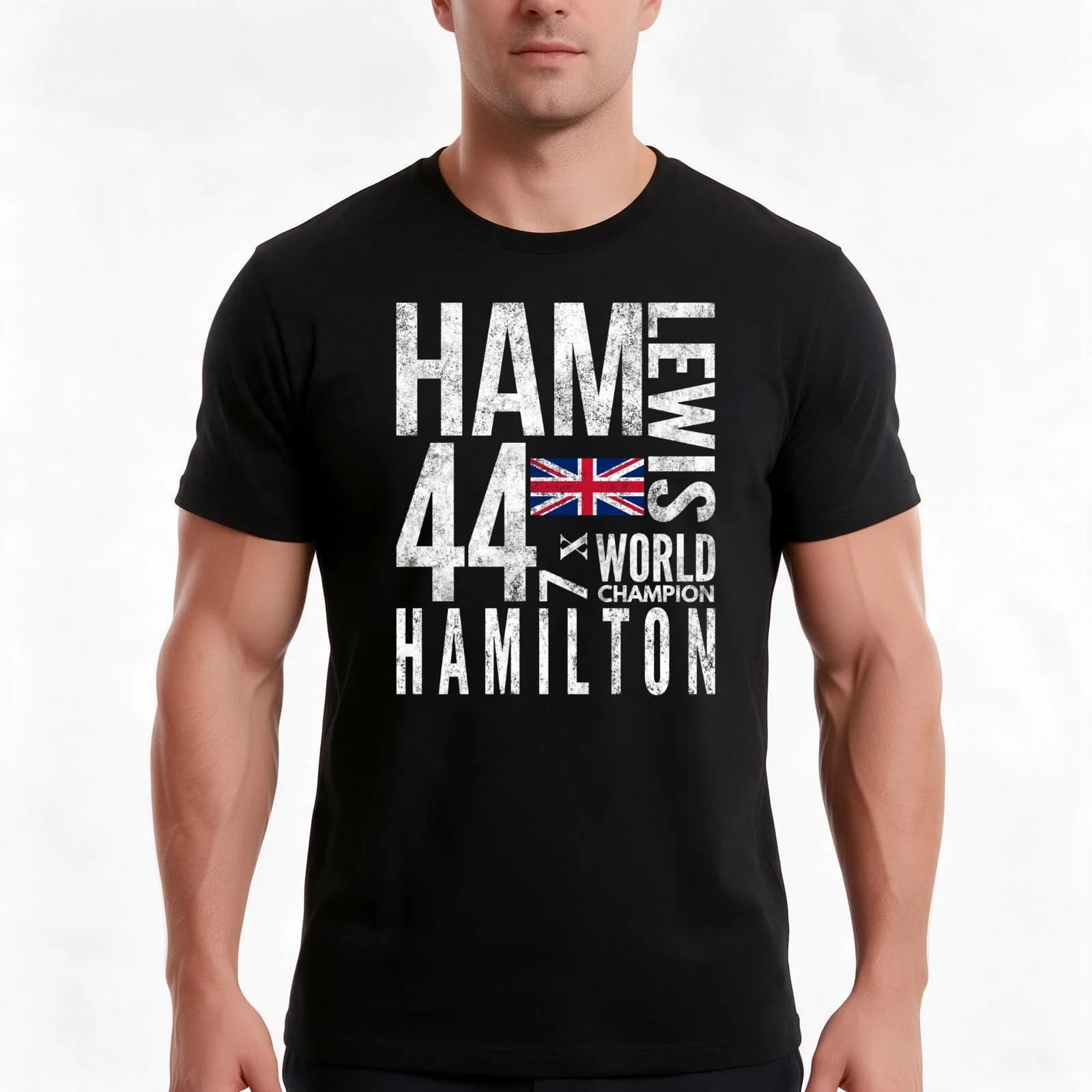 HAM 44 LH T-Shirt, Summer Casual Cotton Tee, Oversized Streetwear Tops, Vintage Graphic Print, Loose Fit Short Sleeve