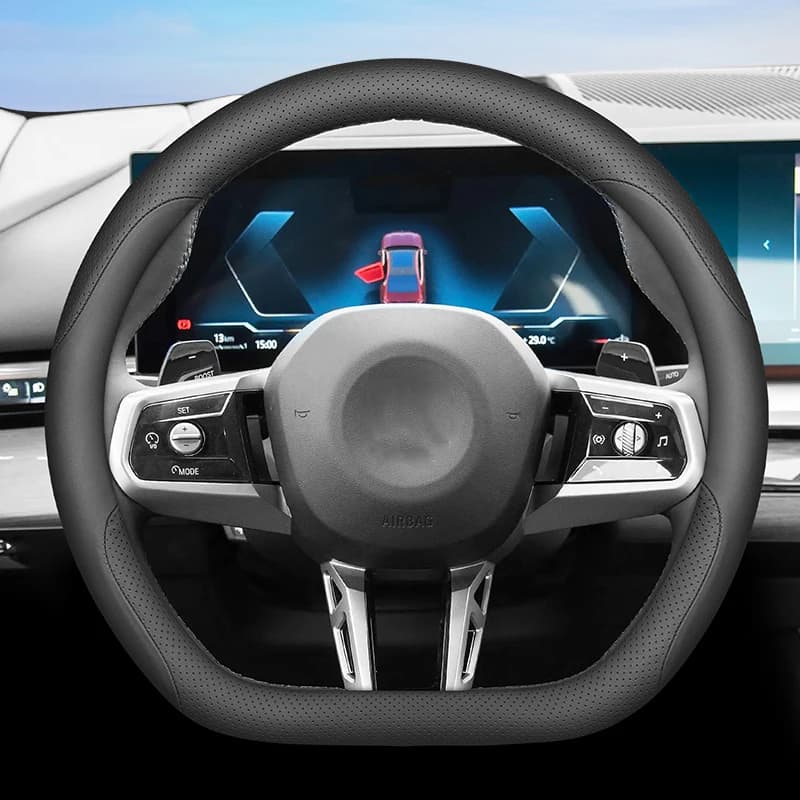 For BMW 5 Series G60 G61 2024 2025 Interior Accessories Car Steering Wheel Cover Driving Rudder Anti-slip Protective Case
