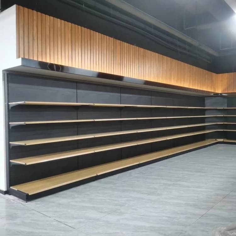 Steel Light Duty Retail Store Supermarket Display Shelves with Perforated Design and Quick Installation
