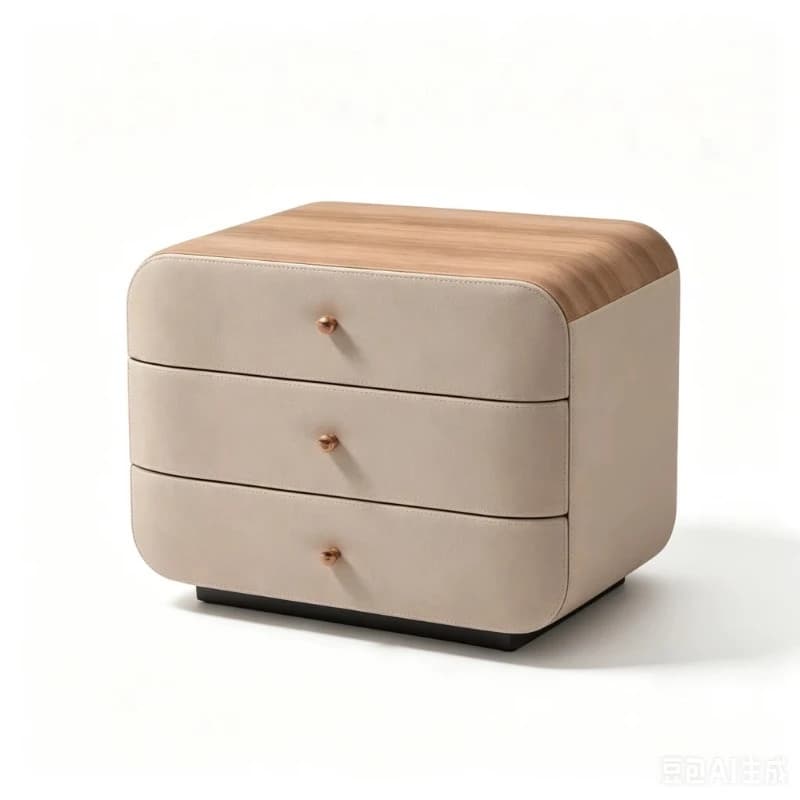 Modern minimalist luxury multi-layer panel bedroom furniture bedside table