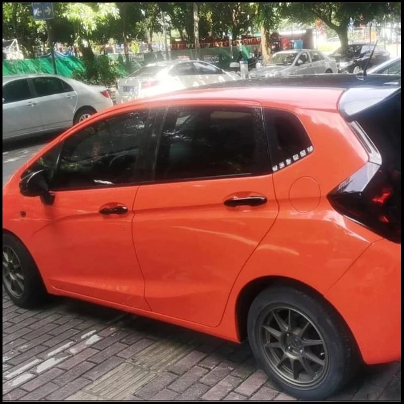 Car Styling For Honda Jazz Fit 2014-2018 Door Handle Bowl Cup Cap Cover Trim Decorative Frame Sticker Auto Parts Accessories