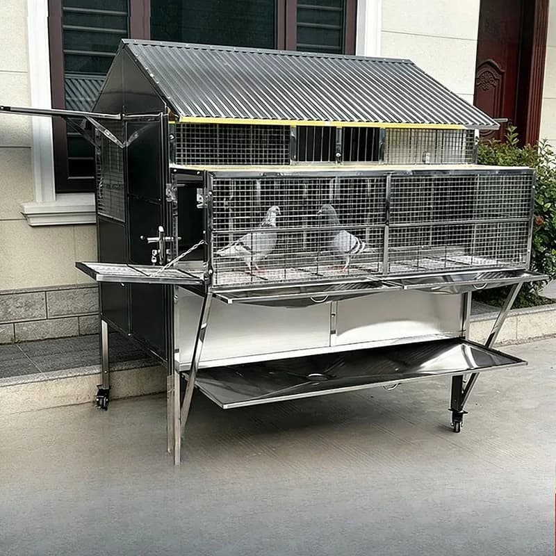 steel pigeon cage household outdoor matching cage breeding cage can only enter and exit the assembled pigeon house