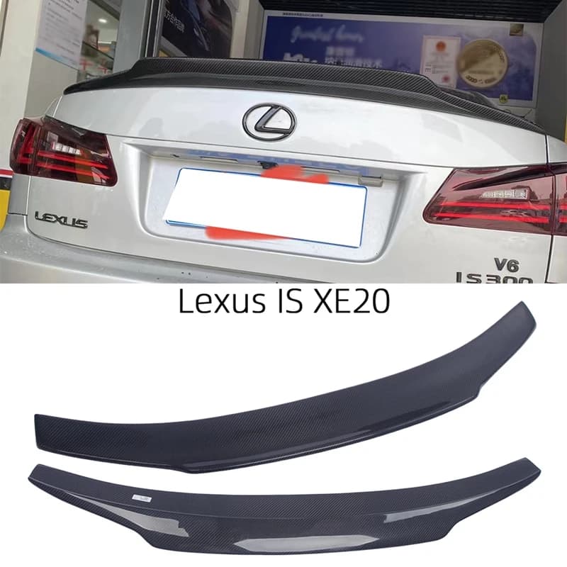FOR Lexus IS XE20 PSM Style Carbon fiber Rear Spoiler Trunk wing 2005-2013 FRP  Forged carbon