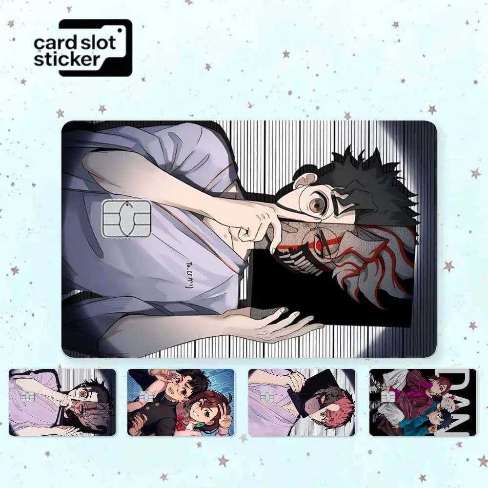 Anime Cartoon D-Dandadan  Credit Card HD Stickers Game Card Decal Small Chip Waterproof Sticker Gift