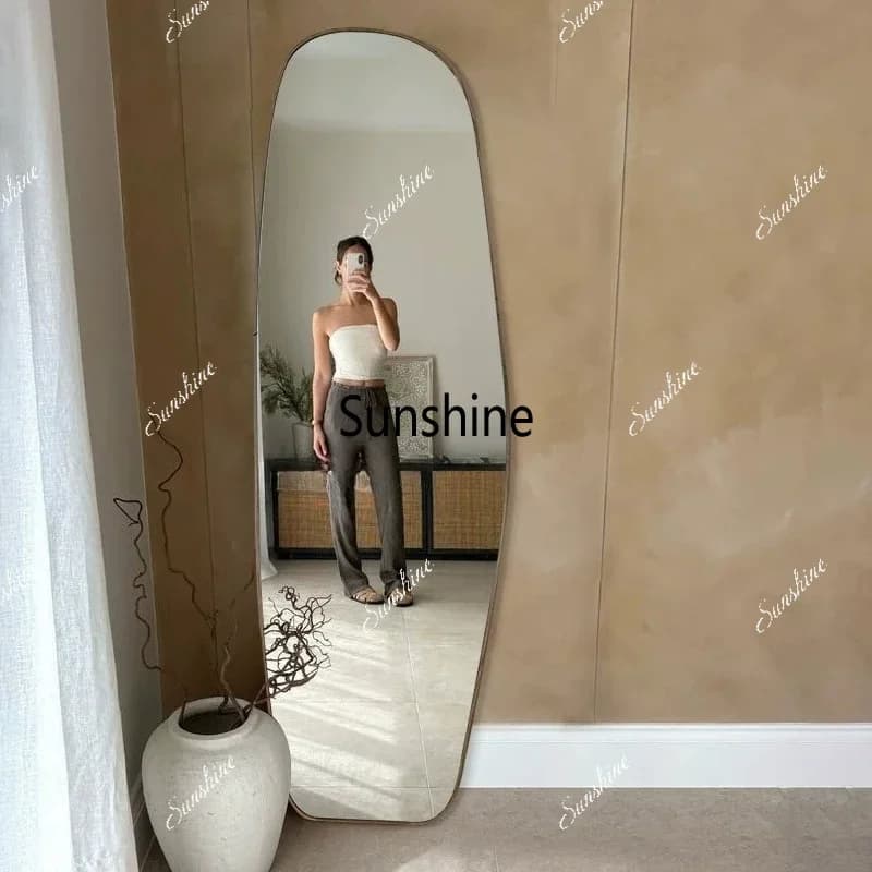 French full body mirror simple special-shaped floor mirror householdT*