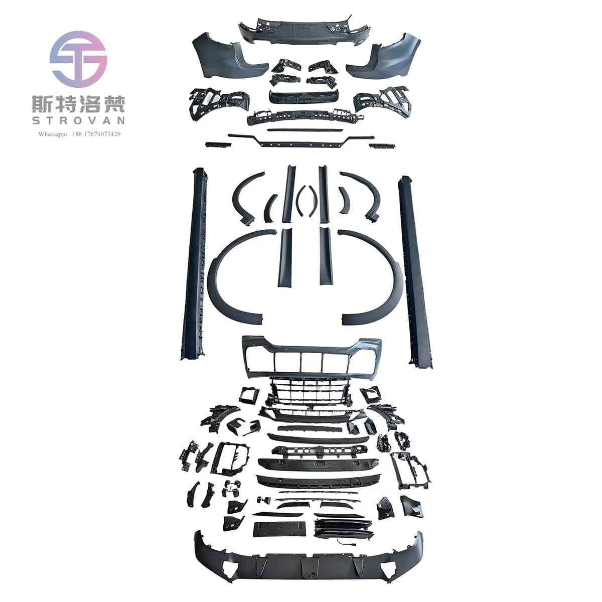 Wear Resistant Bumpers Bodykit for   Cayenne 9Y0.2 2024+ Change to TurboS Style with Tip Exhaust.