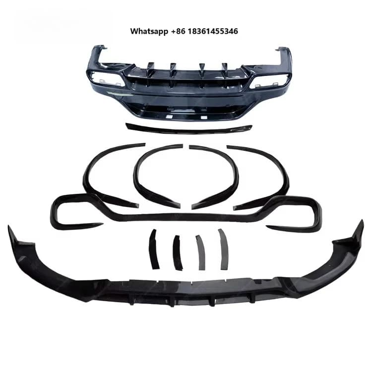 for GLC63 T Style Body Kit Carbon Fiber Auto Parts Car Body Kit Front Lip Rear Diffuser Spoiler Wheel Brown