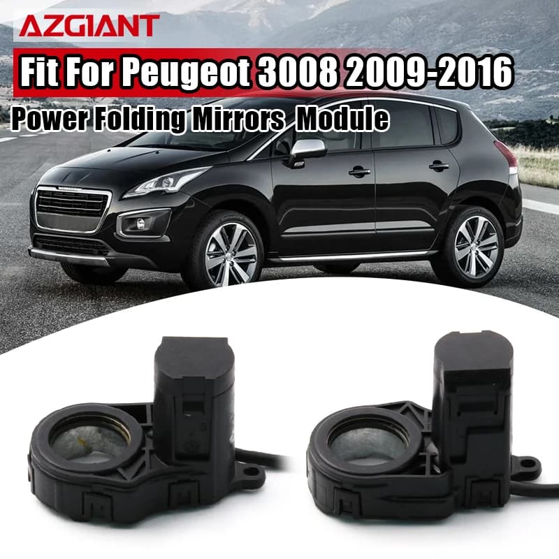For Peugeot 3008 2009-2016 Side Mirror Fold Actuator Left Right Auto Fold Retract Extend Direct Replacement AZGIANT
