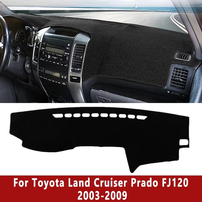 Car Dashboard Sun Shade Non-slip Cover Accessories For Toyota Land Cruiser Prado 120 FJ120 2003 2004 2005 2006 2007 2008 2009