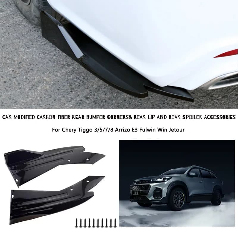 Rear Bumper Lip Diffuser Splitter Canard Protector Front For Chery Tiggo 3/5/7/8 Arrizo E3 Fulwin Win Jetour