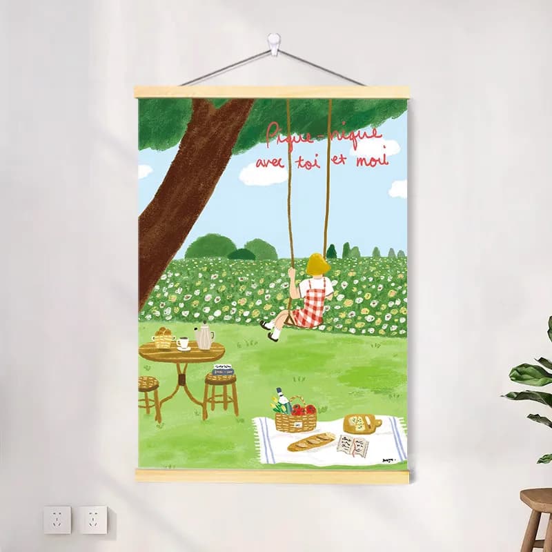 Room Decor Aesthetic – French Countryside Poster Set, Rustic Village & Nature Art for Tea Room, Yoga Studio & Mindful Nook