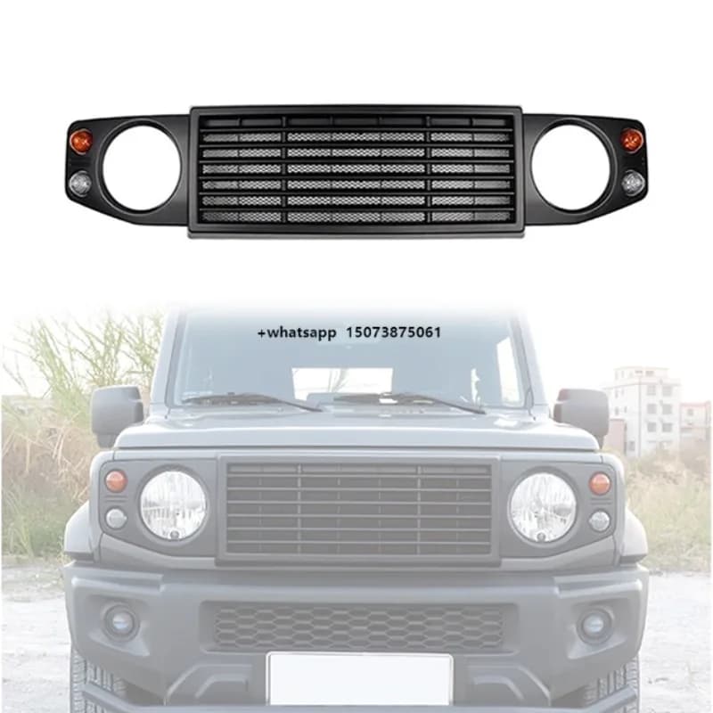 LUMA ABS Black Front Bumper Grille With LED Light Accessories for Jimny Sierra JB64 JB74 JC74 3/5Door 2019-2024