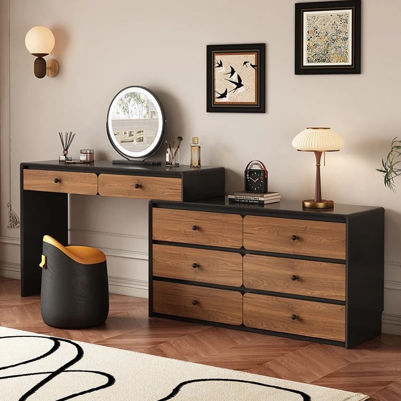 ntegrated bedroom Makeup vanity simple corner modern storage Dressing table with mirror vintage coiffeuse de chambre furniture