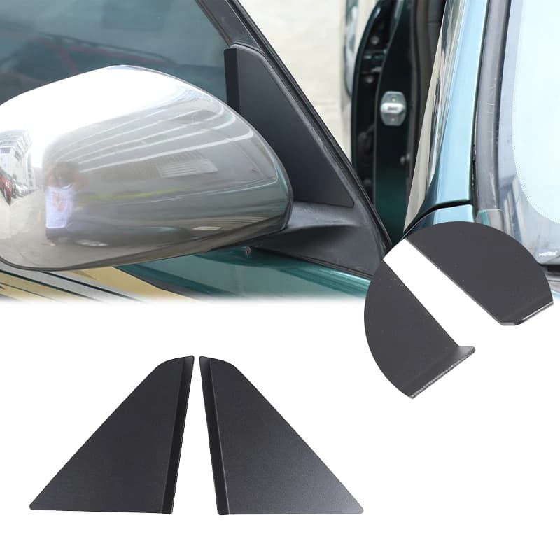For Toyota Land Cruiser Prado 120 2003-2009 Aluminum Alloy Black Car Rearview Mirror Side Triangle Air Deflector Accessories