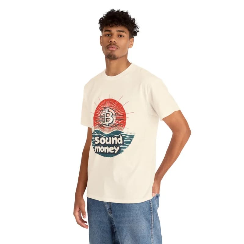 Sound Money Gift t shirt for Crypto Traders BTC Fan Bitcoin Symbol tee 100% cotton printed Graphic clothes All size tops S-6XL