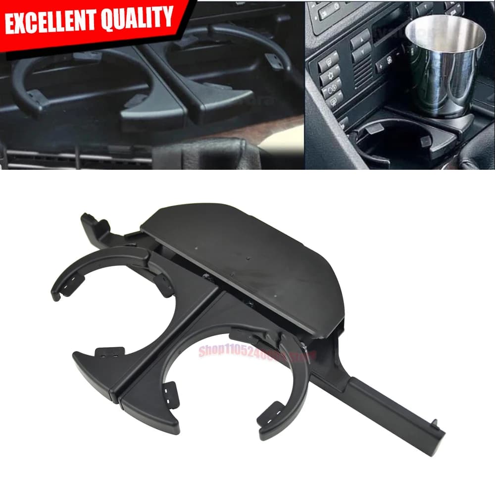 Premium Dash Mounted Retractable Drinks Cup Holder For BMW E39 525i 528i 530i 540i Front Console Removable Easy Installation ABS