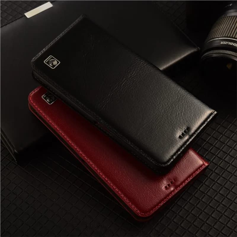 Genuine Leather Flip Case For iQOO 12 13 15 15R Pro Ultra Phone Cover Card Cases ShuiRui Series Handmade