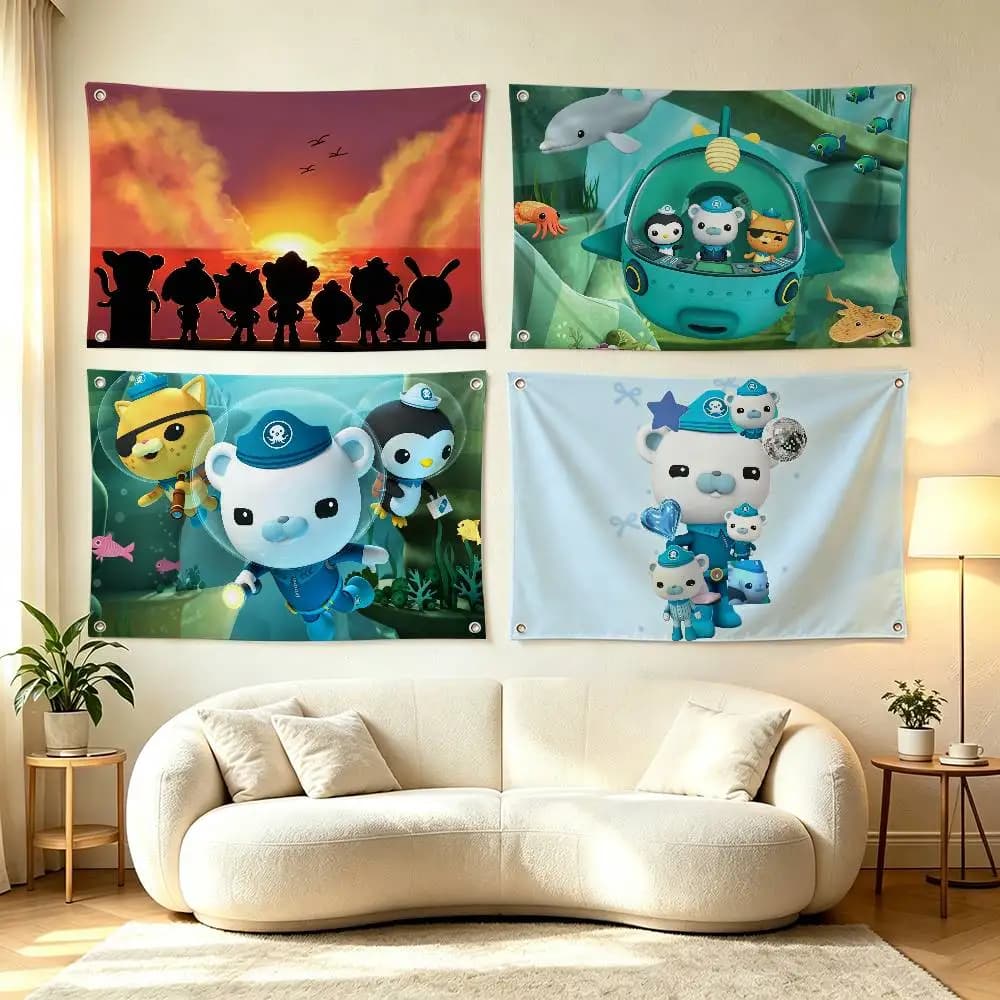 Animal O-Octonauts-s  Flags for Bedrooms Home Decor Items Outdoor Decors Garage Decoration Flaga