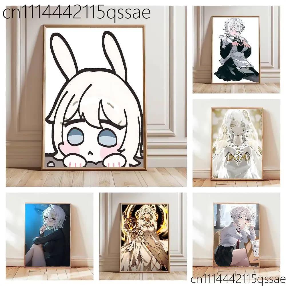 FOR Limbus Company Faust Rolled Poster Cartoon Wall Art for Nursery Kid Room Playroom Cute Princes Painting Home Room Decor