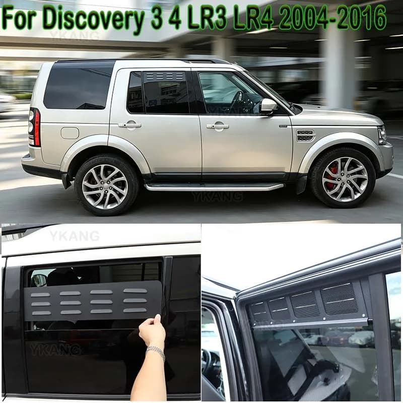 For Land Rover Discovery 3 4 LR3 LR4 2004-2016 Car Rear Side Window Ventilation Panel Decoration Aluminum Alloy Accessories