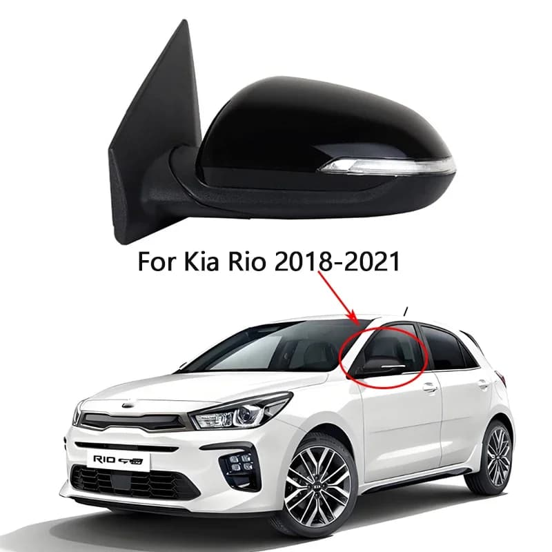 Car Rearview Mirror Assembly For Kia Rio 2018 2019 2020 2021 Auto Door Side Rear View Mirror With Lights Accessories