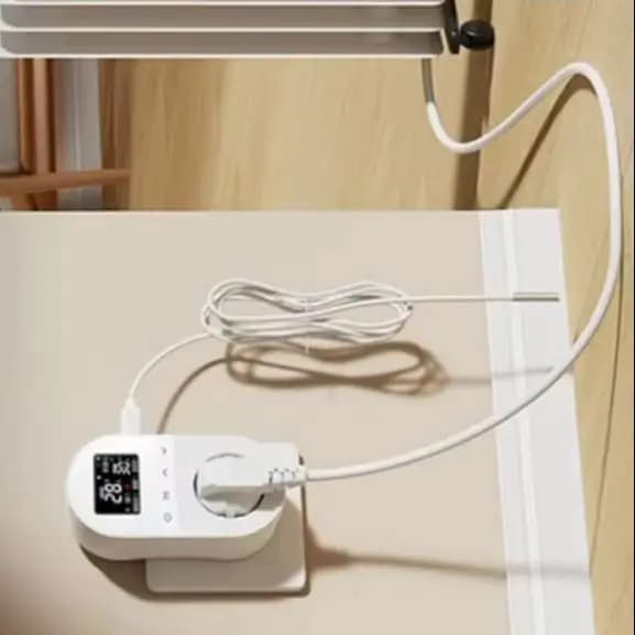 Tuya WiFi Thermostat Plug: 16A Digital Temperature Controller with Sensor & Timer – Voice Control for Alexa & Google Home