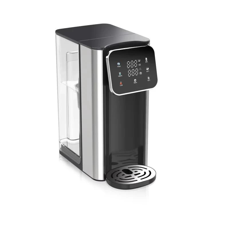 Electric plastic countertop reverse osmosis filtration system with hot water function, 5-stage filtration