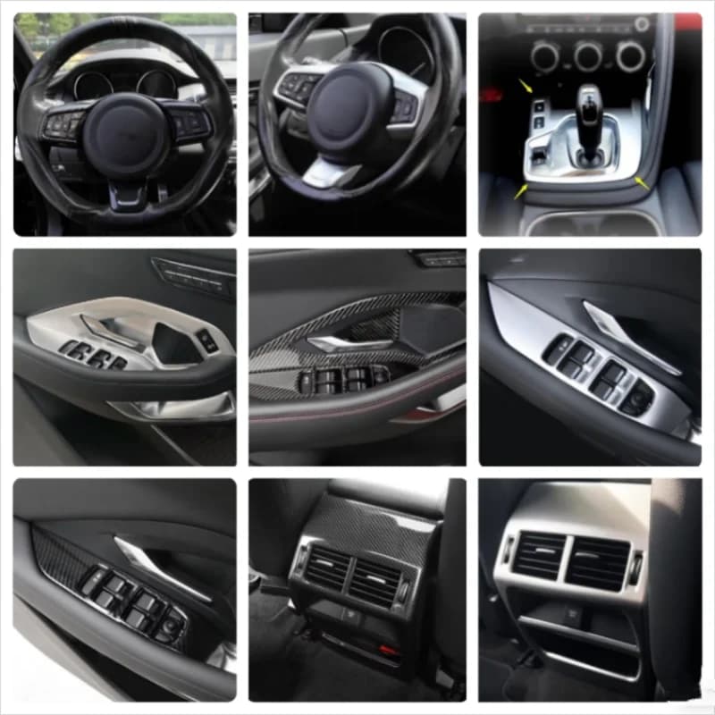 Glass Switch / Gear Shift Panel / P Button Handbrake Cover Trim Fit For Jaguar E-pace 2018 - 2020 Matte Car Interior Accessories