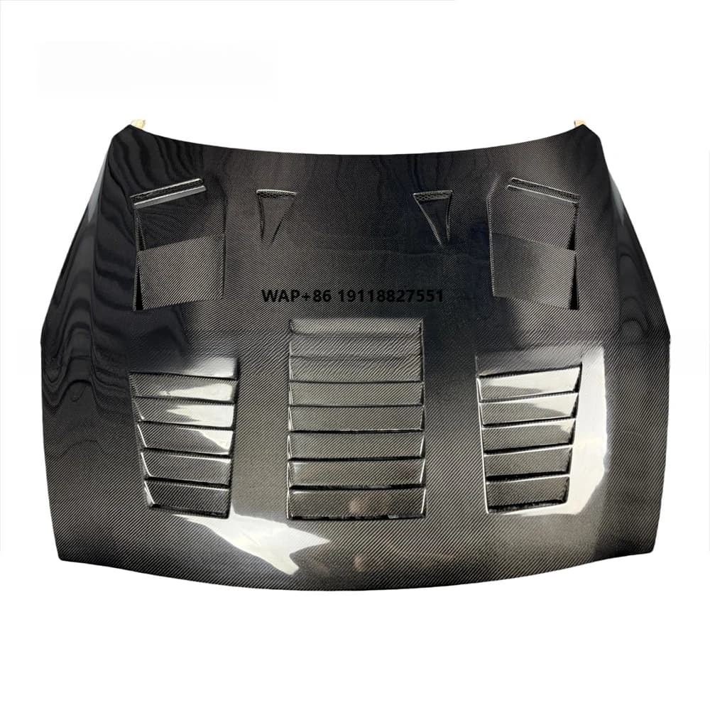 Carbon Fiber Engine Hood with Real Vents for GTR-R35 Car Front Hood, Suitable for 2009-2016 Models