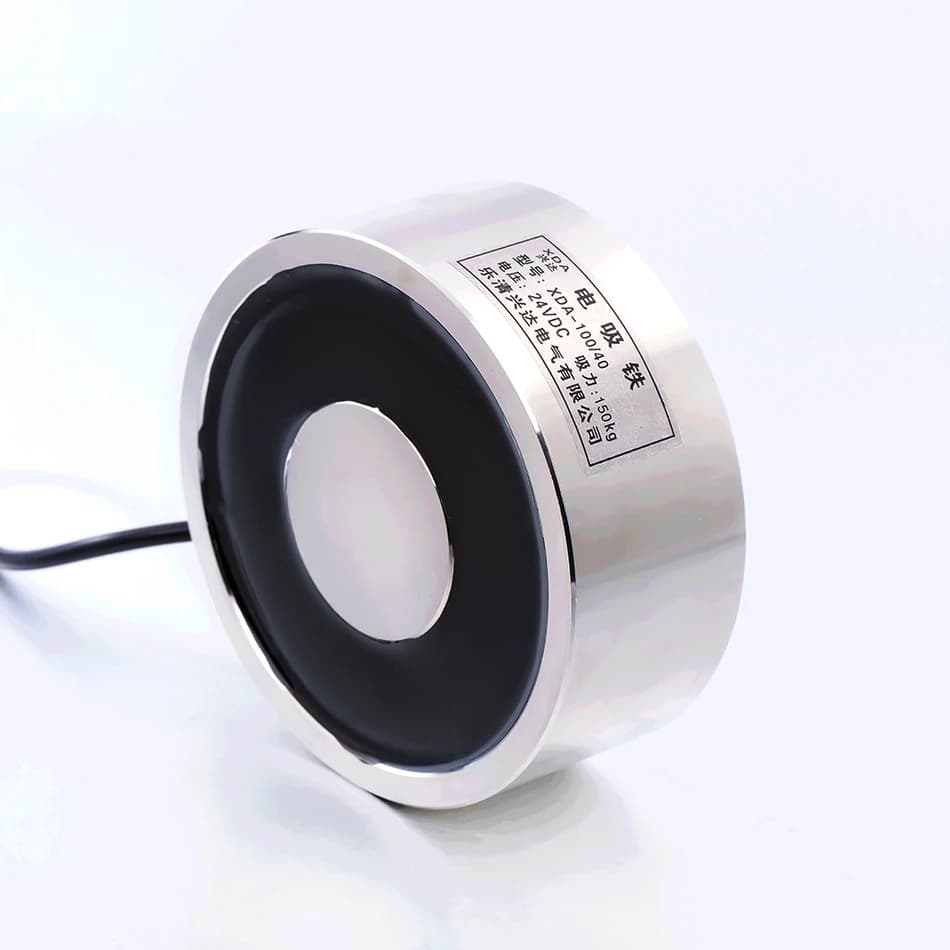 【Hot】Large Suction JK100/40 DC 6V 12V 24V Electromagnet Lifting 150KG Solenoid Sucker Holding Electric Magnet Non-standard Custo