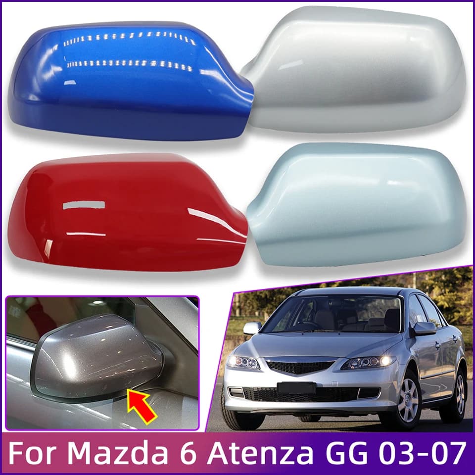 Rearview Mirror Cap For Mazda 6 Atenza GG 2003 2004 2005 2006 2007 2008 Door Outside Mirror Cover Shell Housing Wing Side Mirror