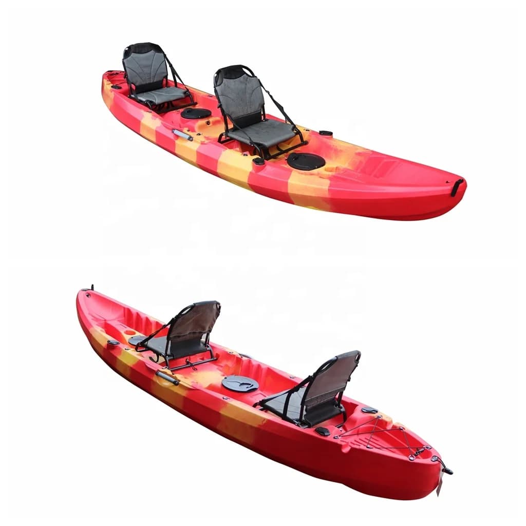 New Design 3.7m Sit on Top Fishing Paddle  3 Person Tandem Family  for Sale Accept Customized Logo
