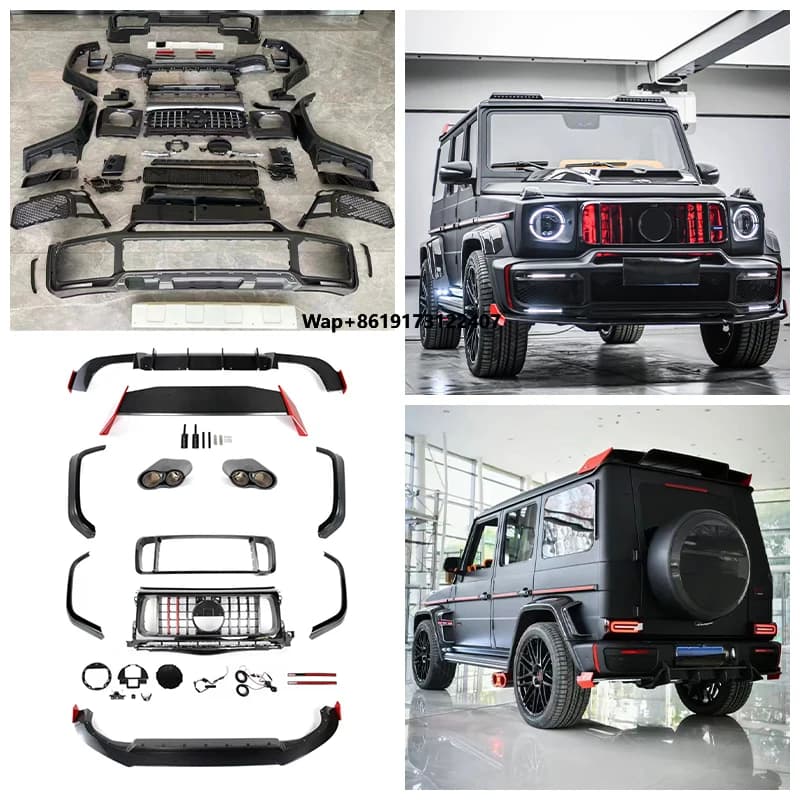 W464 Upgraded Brabuss Front Rear Bumpers Body Kit  G900 Dry Carbon Fiber Kit Modification for 2019-2024 W464          G63