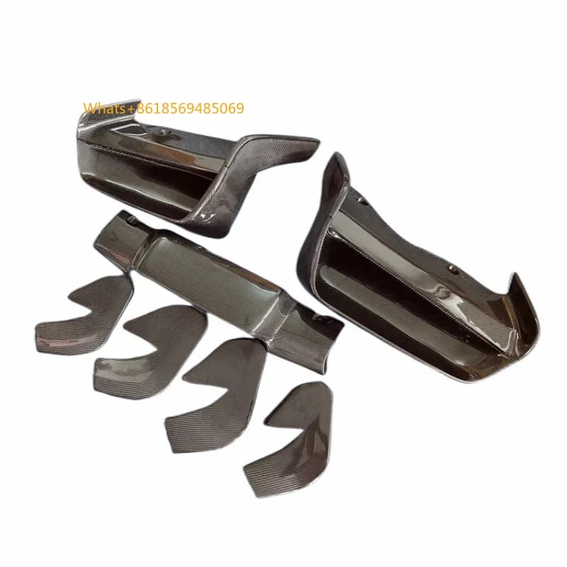 EB Style Carbon Fiber Rear Bumper Diffuser 14-18 year  I8 Front Bumper Side Apron Front Bumper Trim