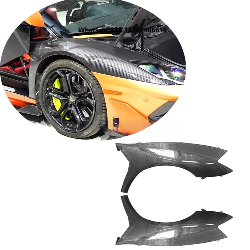 Car Accessories for  OEM Style Dry Carbon Fiber Front Fenders for  LP700 LP720 Lp750 SVJ Mudguards Body Kit