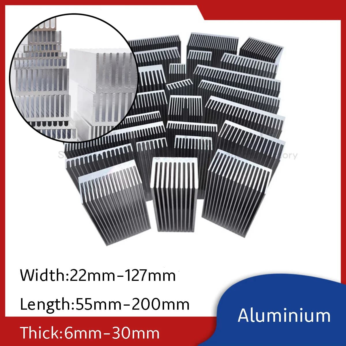 Heat-Dissipating Aluminium Heat Sink Highly Thermally Conductive Alu High-Heat Dissipation
